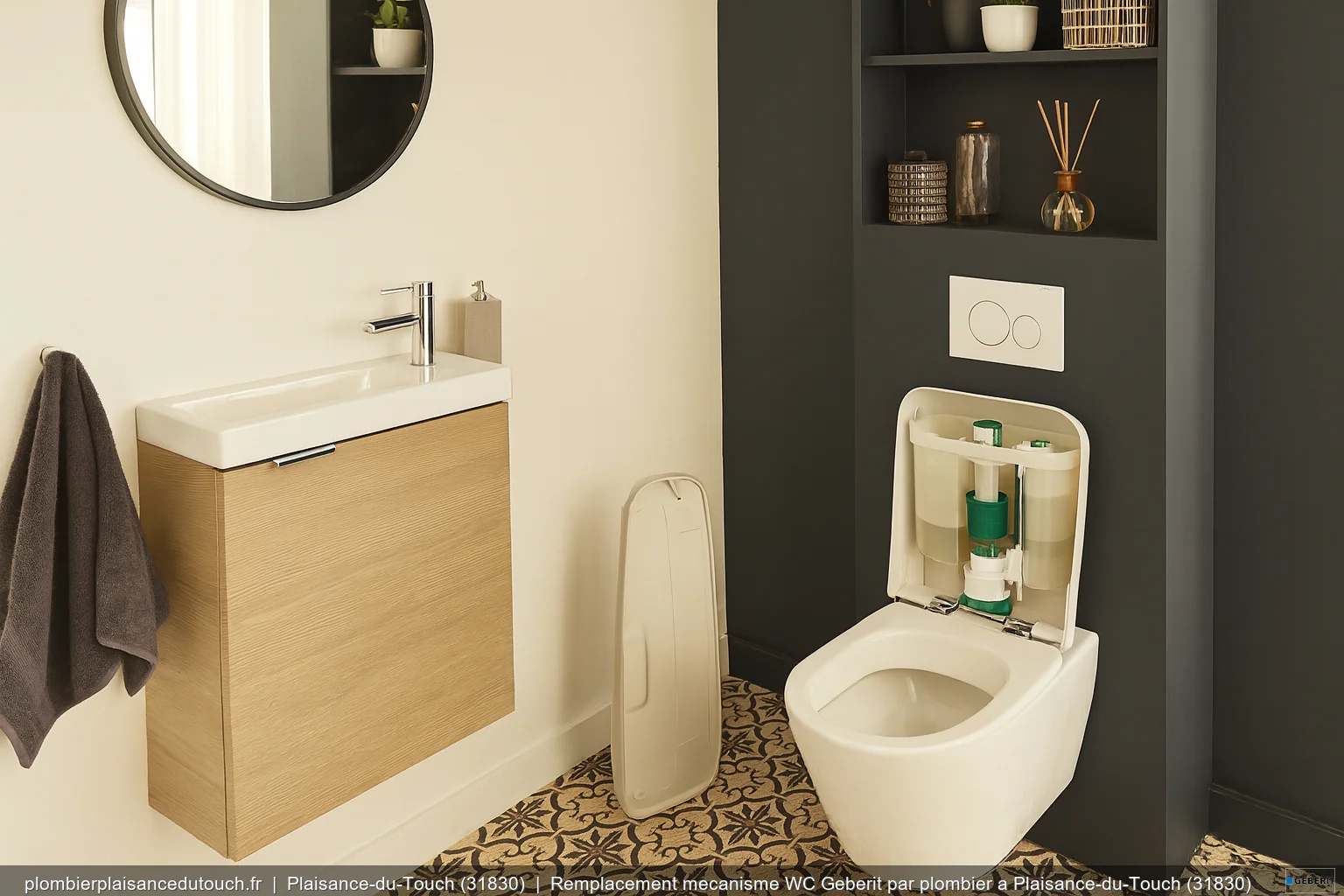 Changement mecanisme WC a Plaisance-du-Touch