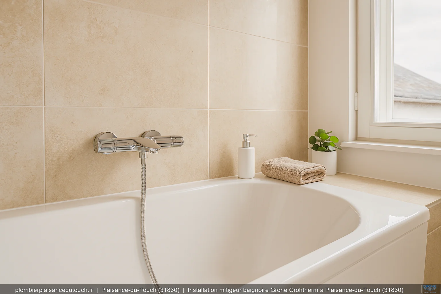 Installation mitigeur baignoire Grohe Grohtherm a Plaisance-du-Touch (31830)